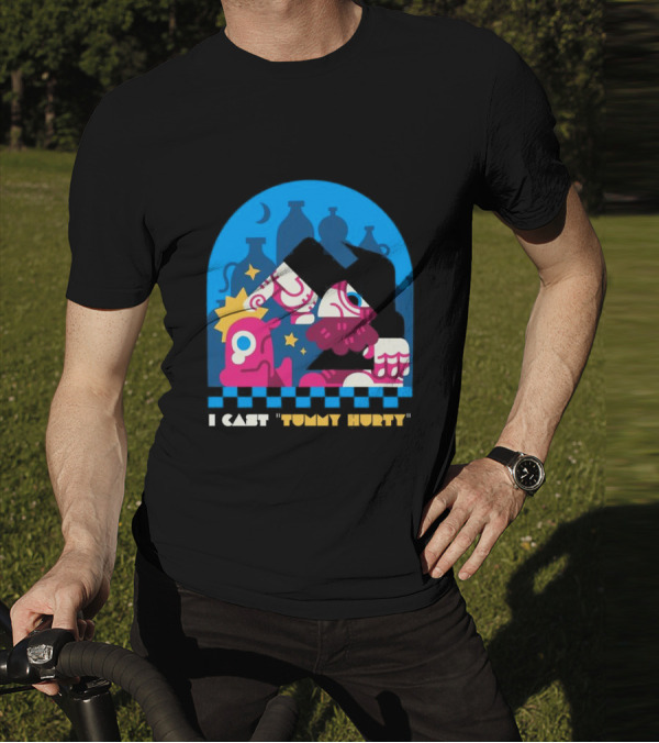 I Cast Tummy Hurty The Forbidden Spell Potion Bottles Stars T-Shirt