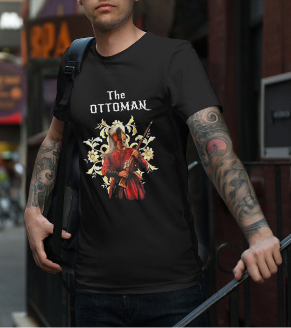 The Ottoman Sultan With Rifle And Floral Motif T-Shirt
