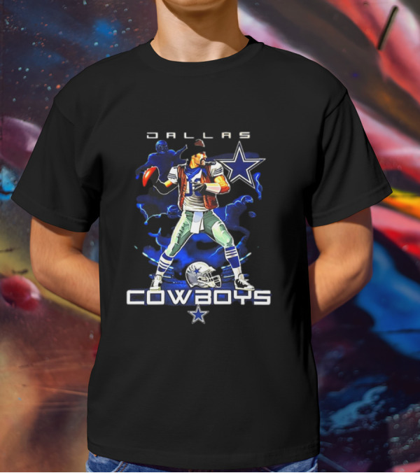 Dallas Cowboys NFL Football Player Graphic With Star T-Shirt