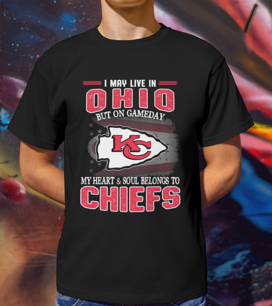 Ohio Gameday Heart And Soul Belongs To Kansas City Chiefs T-Shirt