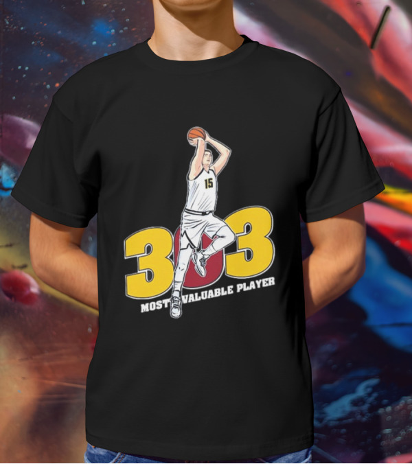 Nikola Jokic 303 Most Valuable Player Basketball 15 T-Shirt