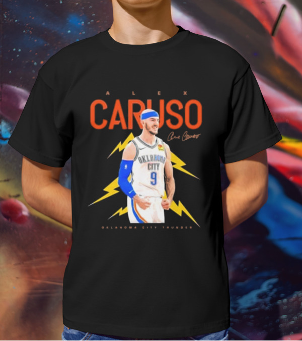 Alex Caruso Oklahoma City Thunder Basketball Superstar Signature T-Shirt