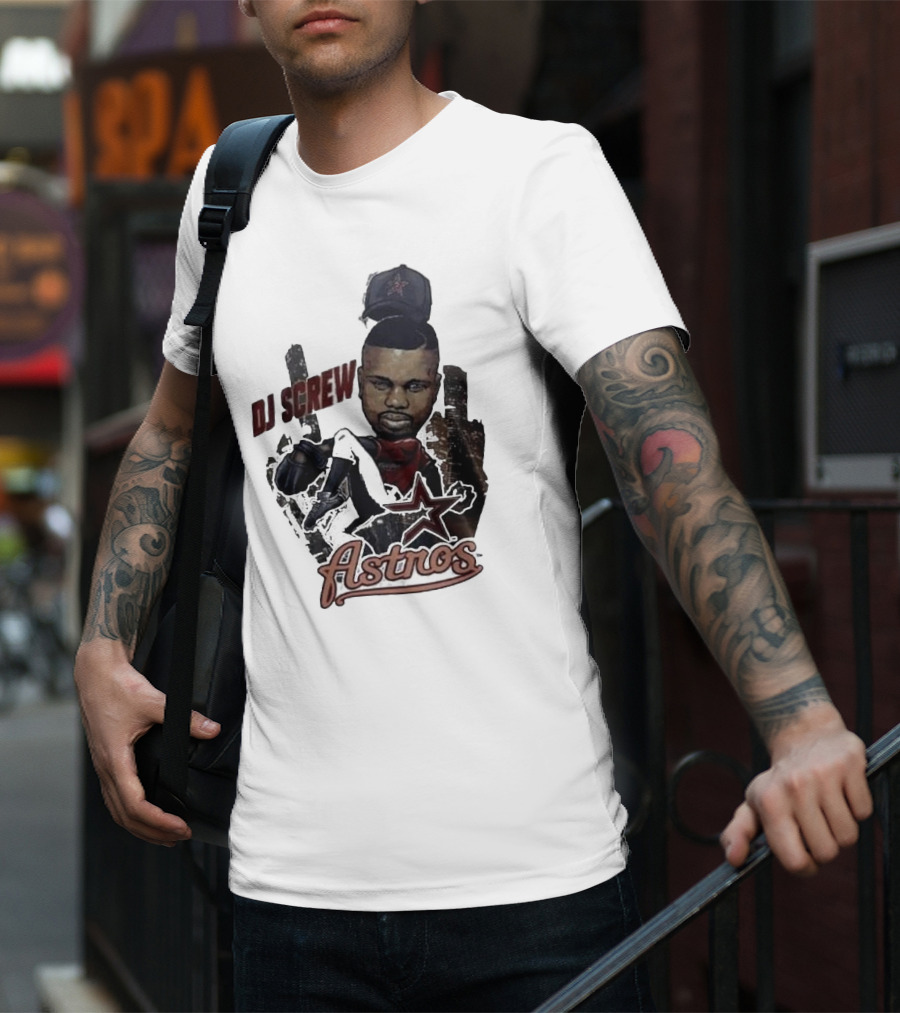 Astros DJ Screw Tribute With Star Icon T-Shirt