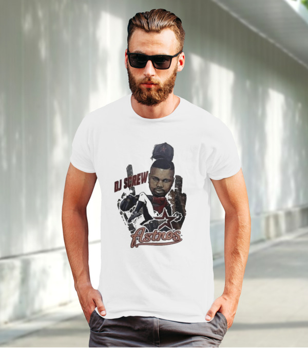 Astros DJ Screw Tribute With Star Icon T-Shirt