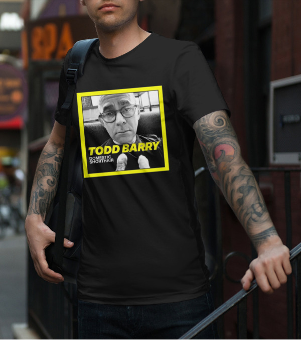 Todd Barry Domestic Shorthair Portrait With Cat Paws T-Shirt