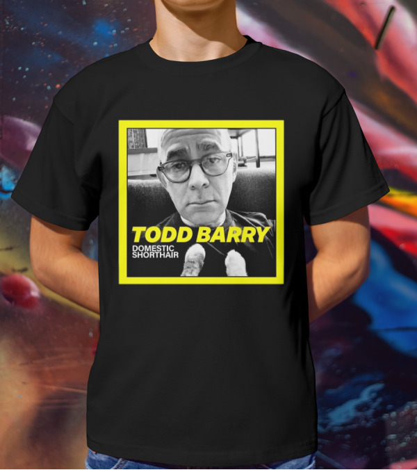 Todd Barry Domestic Shorthair Portrait With Cat Paws T-Shirt