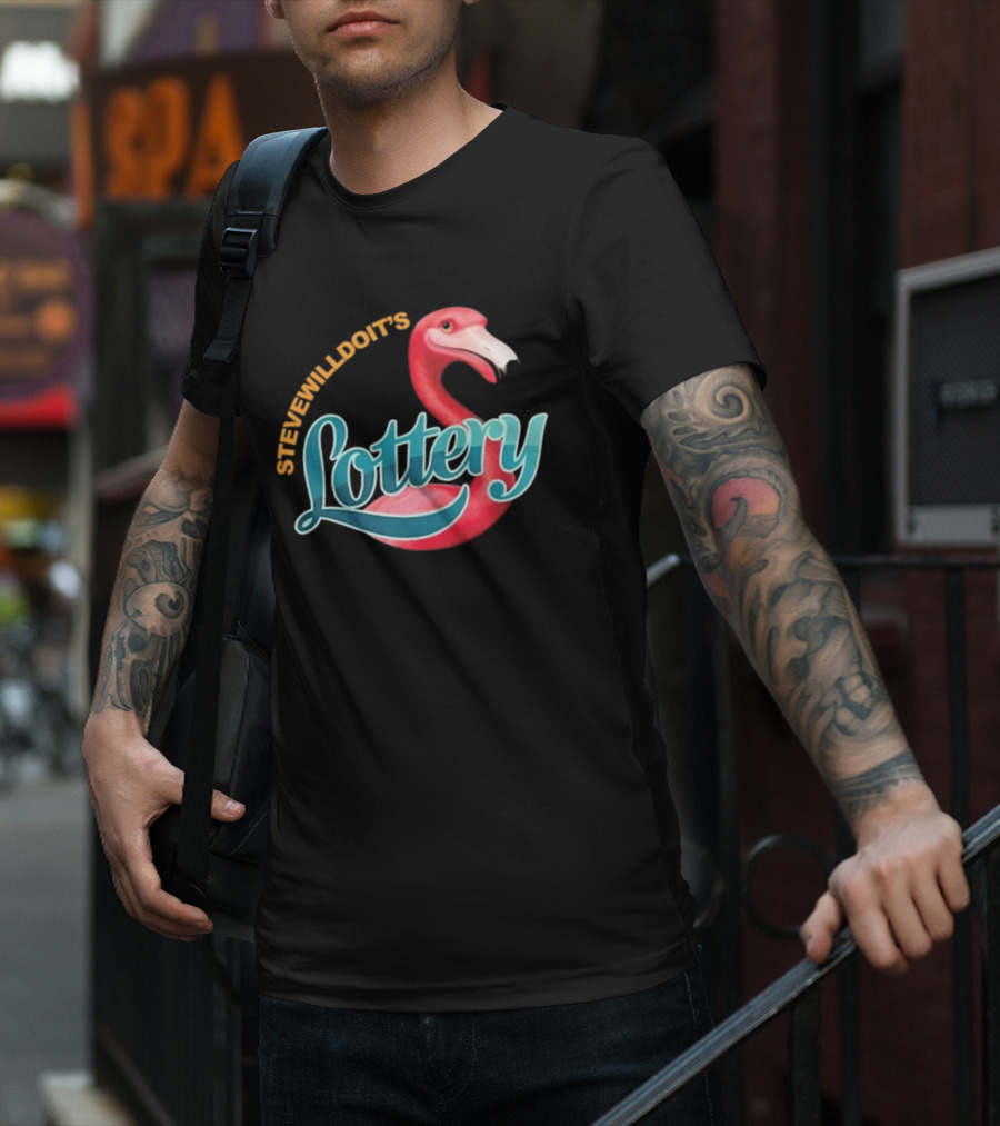 Stevewilldoit’s Lottery Flamingo T-Shirt