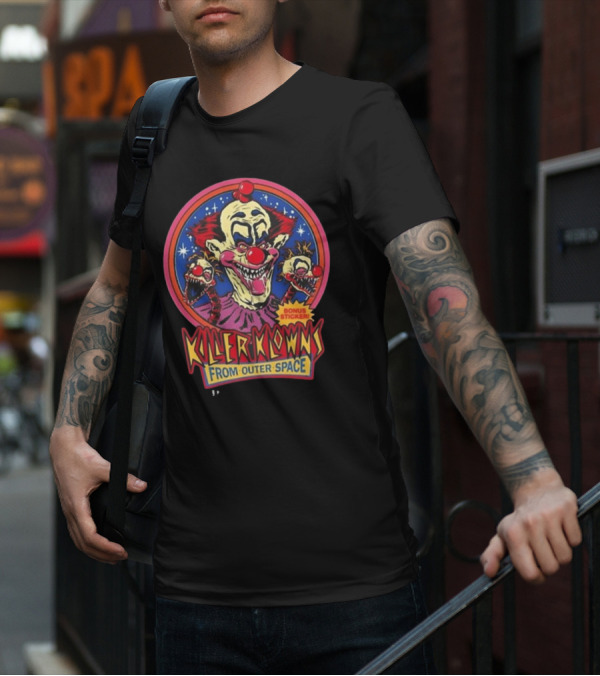 Killer Klowns From Outer Space Bonus Sticker T-Shirt