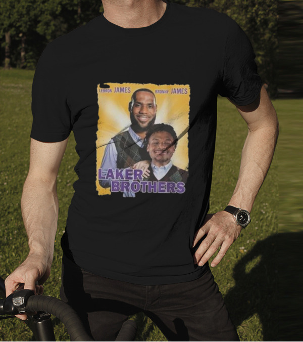 Lebron James Bronny James Laker Brothers T-Shirt