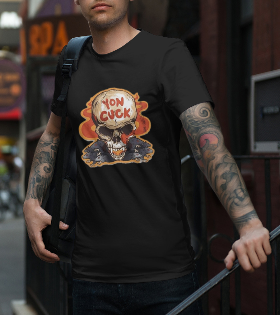 Mcelroy Yon Cuck Skull With Rats T-Shirt