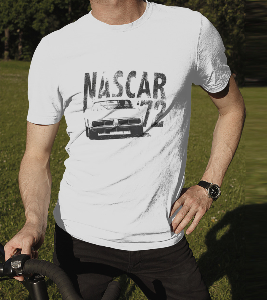 NASCAR 72 Stock Car Racing Nostalgia Gray T-Shirt