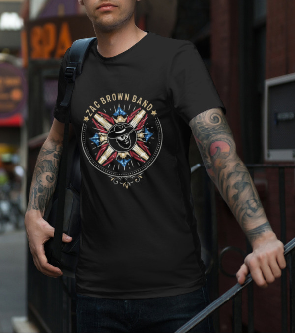 Zac Brown Band Vintage Americana Starburst Badge T-Shirt