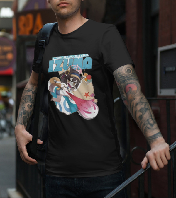 Izuna’s Xtreme Beach Volleyball Anime Character With Beach Elements T-Shirt