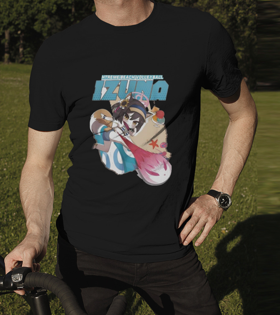 Izuna’s Xtreme Beach Volleyball Anime Character With Beach Elements T-Shirt