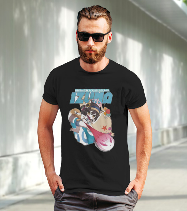 Izuna’s Xtreme Beach Volleyball Anime Character With Beach Elements T-Shirt