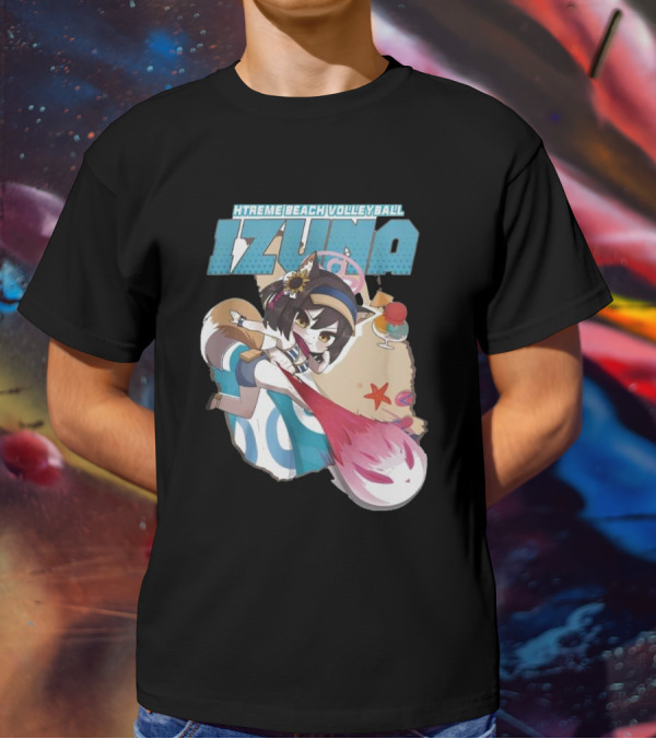Izuna’s Xtreme Beach Volleyball Anime Character With Beach Elements T-Shirt