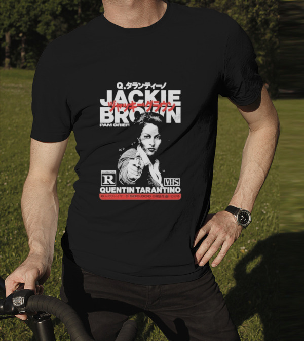 Jackie Brown Pam Grier Quentin Tarantino VHS Restricted R Q T-Shirt