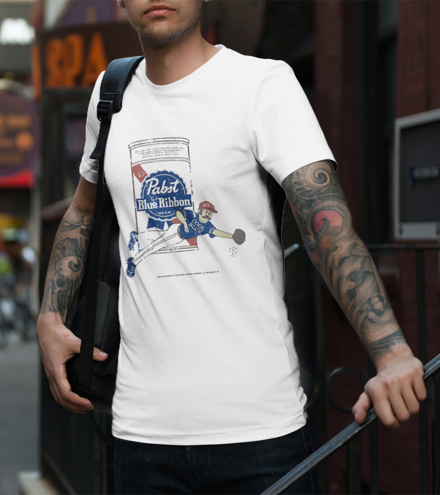 Memphis Redbirds 901 Pabst Blue Ribbon Baseball Can Catcher T-Shirt