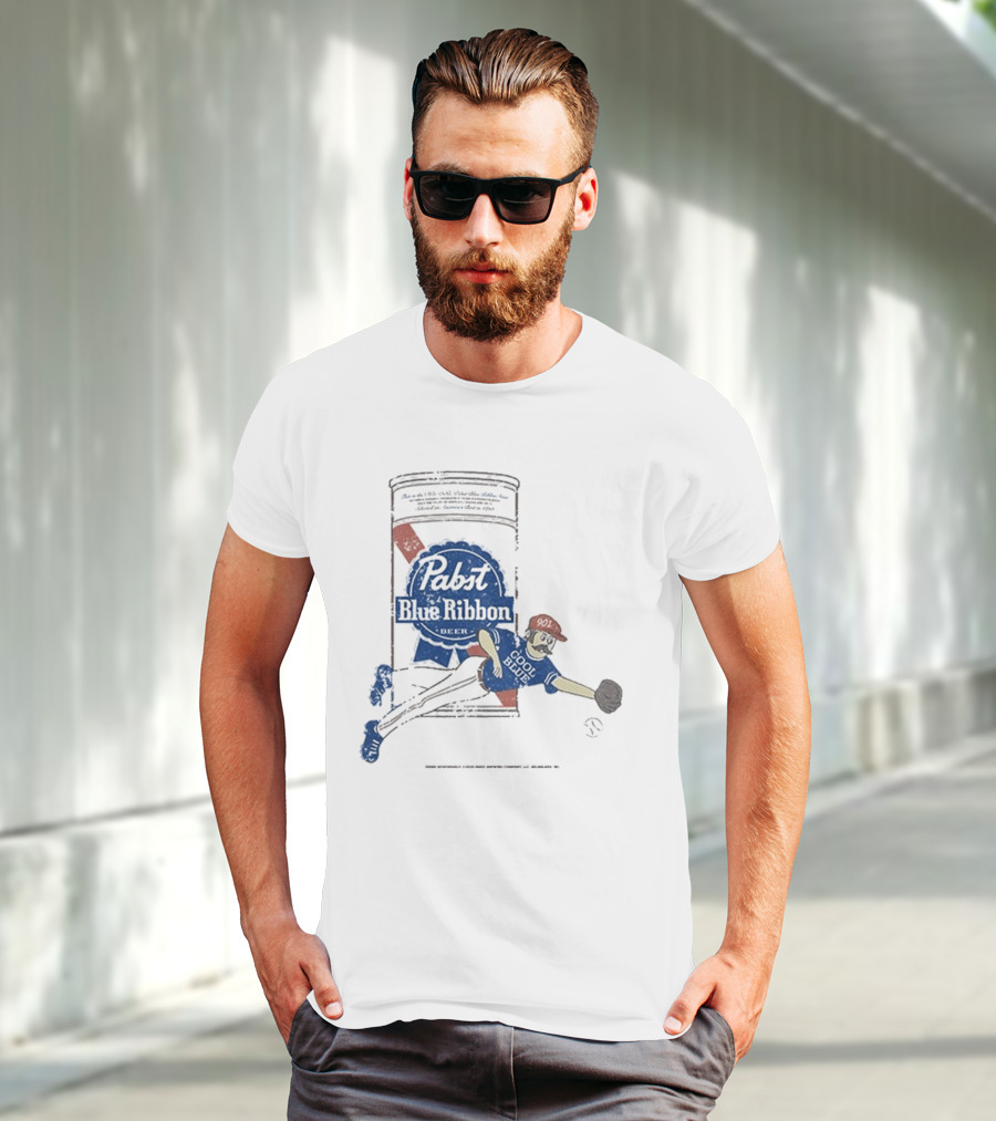 Memphis Redbirds 901 Pabst Blue Ribbon Baseball Can Catcher T-Shirt