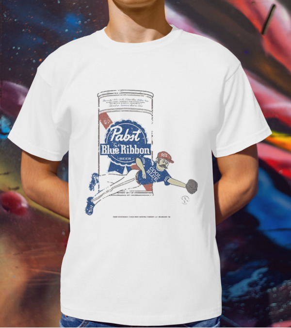 Memphis Redbirds 901 Pabst Blue Ribbon Baseball Can Catcher T-Shirt