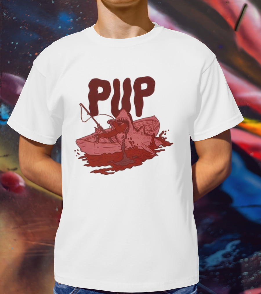 PUP Shark Attack Boat T-Shirt