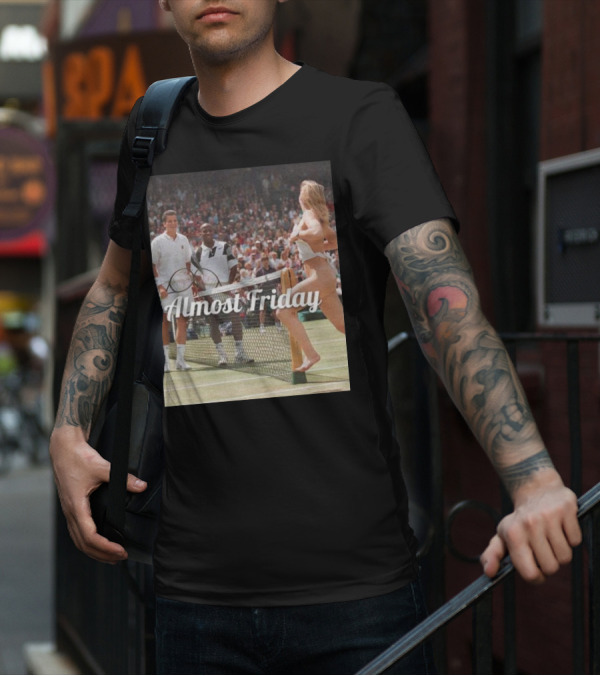 Almost Friday Tennis Court Streaker Wimbledon Scene T-Shirt