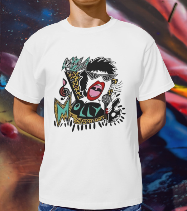 Miss Molly 90s Vintage Leopard Print Music Vibes T-Shirt