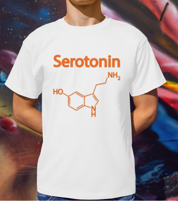Serotonin Molecule Structure HO NH2 Chemistry T-Shirt