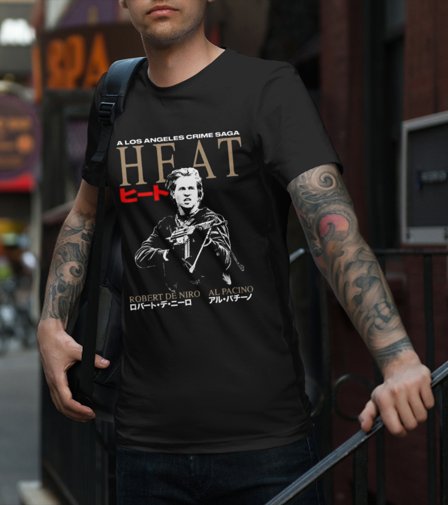 A Los Angeles Crime Saga Heat Robert De Niro Al Pacino Japan Edition T-Shirt