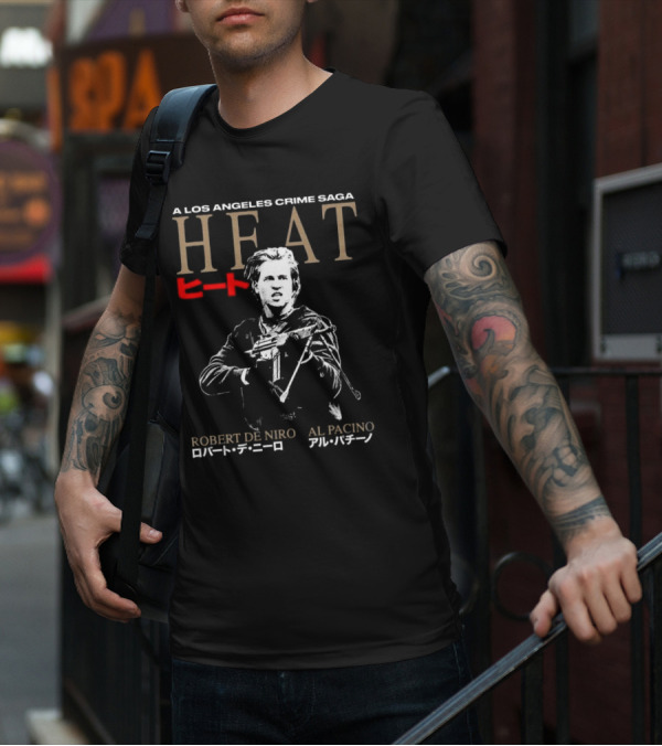 A Los Angeles Crime Saga Heat Robert De Niro Al Pacino Japan Edition T-Shirt