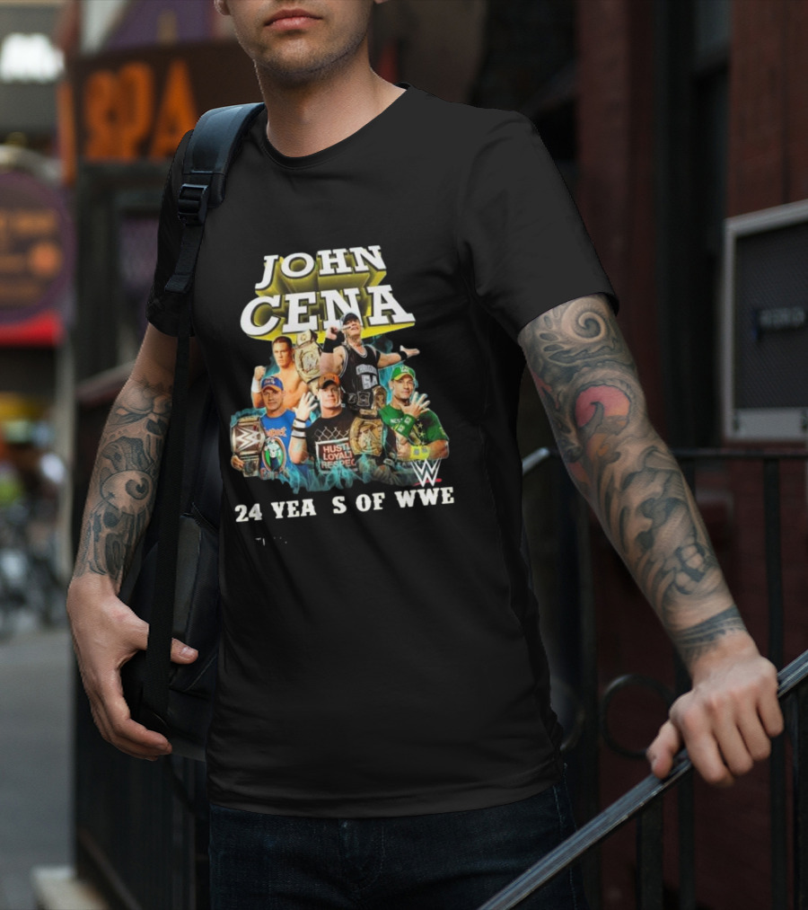 John Cena WWE Legacy 24 Years 2001-2025 Champion T-Shirt