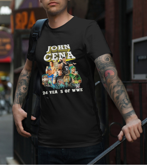 John Cena WWE Legacy 24 Years 2001-2025 Champion T-Shirt