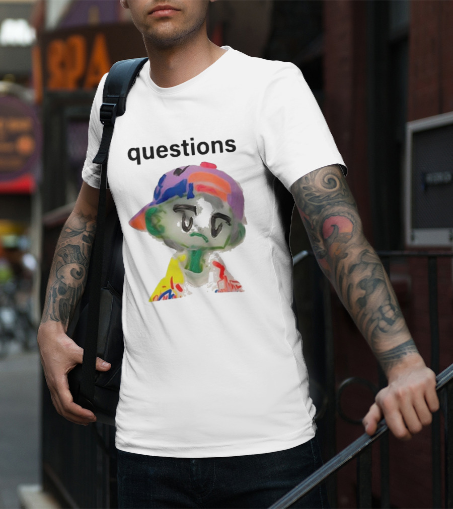 Kikillopieces Colorful Character Questions T-Shirt