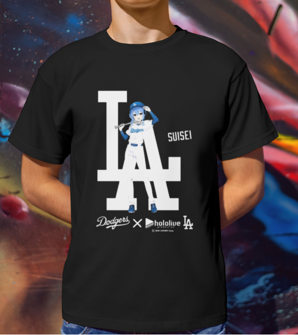 Dodgers X Hololive Suisei LA Collaboration T-Shirt