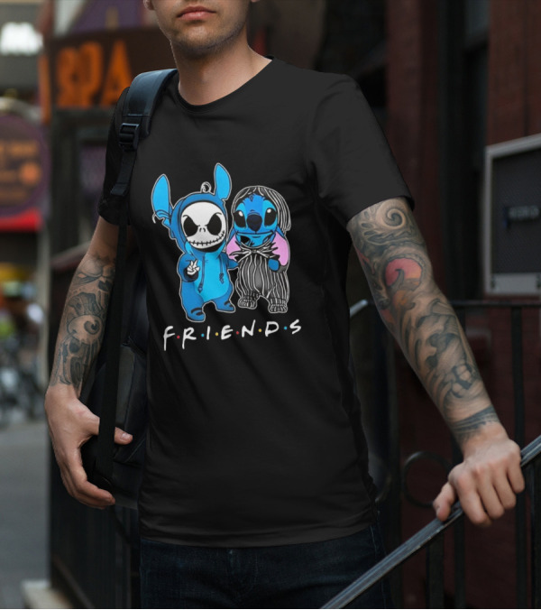 FRIENDS Stitch And Jack Skellington The Nightmare Before Christmas T-Shirt