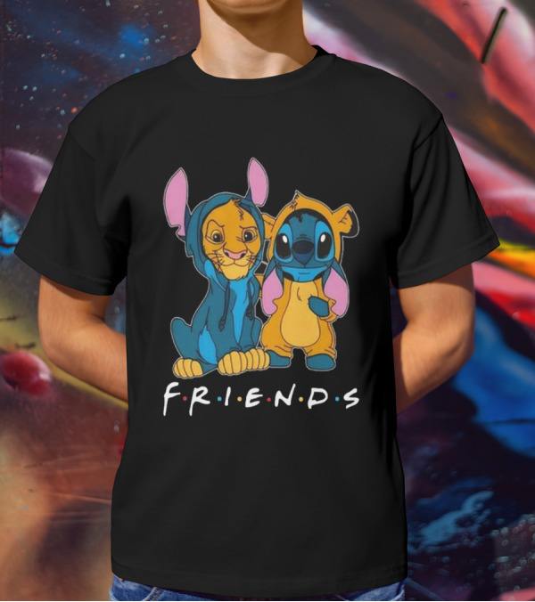 Friends Stitch And Lion King Disney Fusion T-Shirt