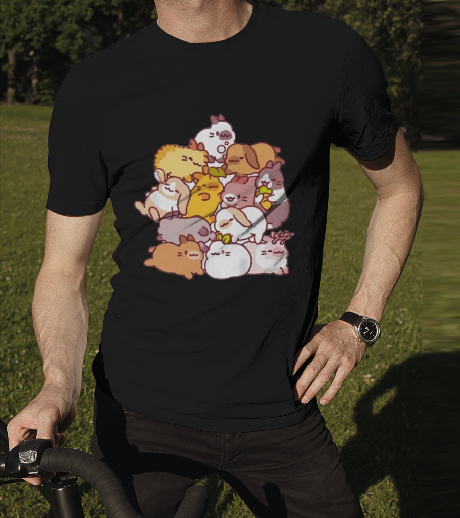 Bunny Pile Usagi Shima Cozy Rabbit Stack T-Shirt