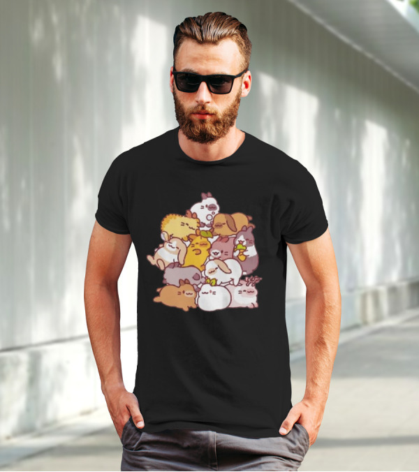 Bunny Pile Usagi Shima Cozy Rabbit Stack T-Shirt