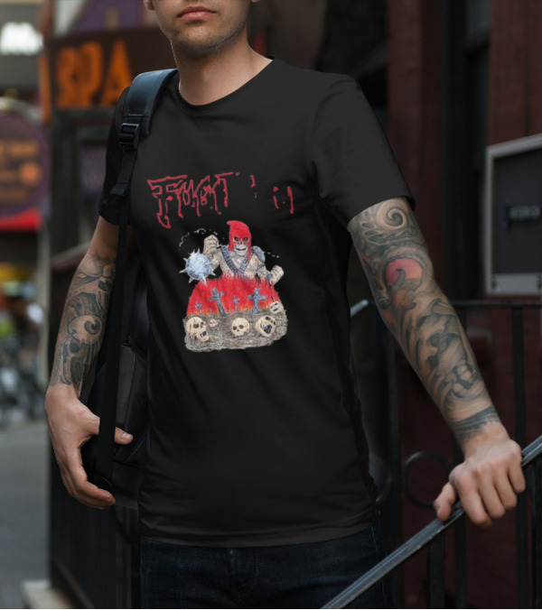 Fugitivetx Mace Guy With Skulls And Crosses T-Shirt