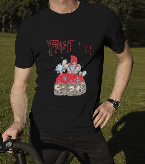 Fugitivetx Mace Guy With Skulls And Crosses T-Shirt