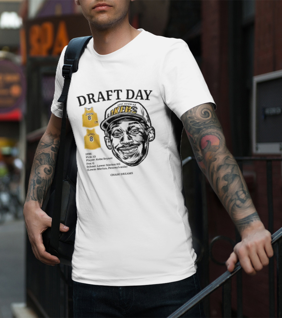 Draft Day 1996 Kobe Bryant Los Angeles Lakers Lower Merion Chase Dreams T-Shirt
