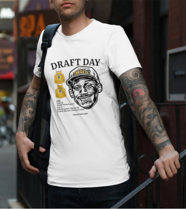 Draft Day 1996 Kobe Bryant Los Angeles Lakers Lower Merion Chase Dreams T-Shirt