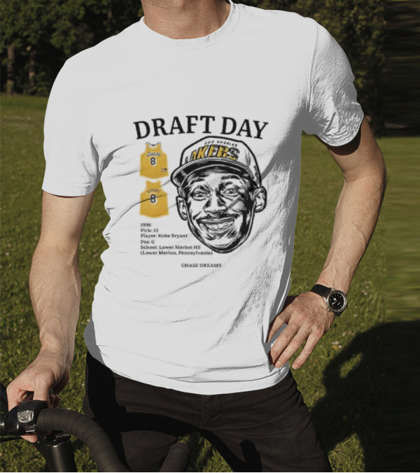 Draft Day 1996 Kobe Bryant Los Angeles Lakers Lower Merion Chase Dreams T-Shirt