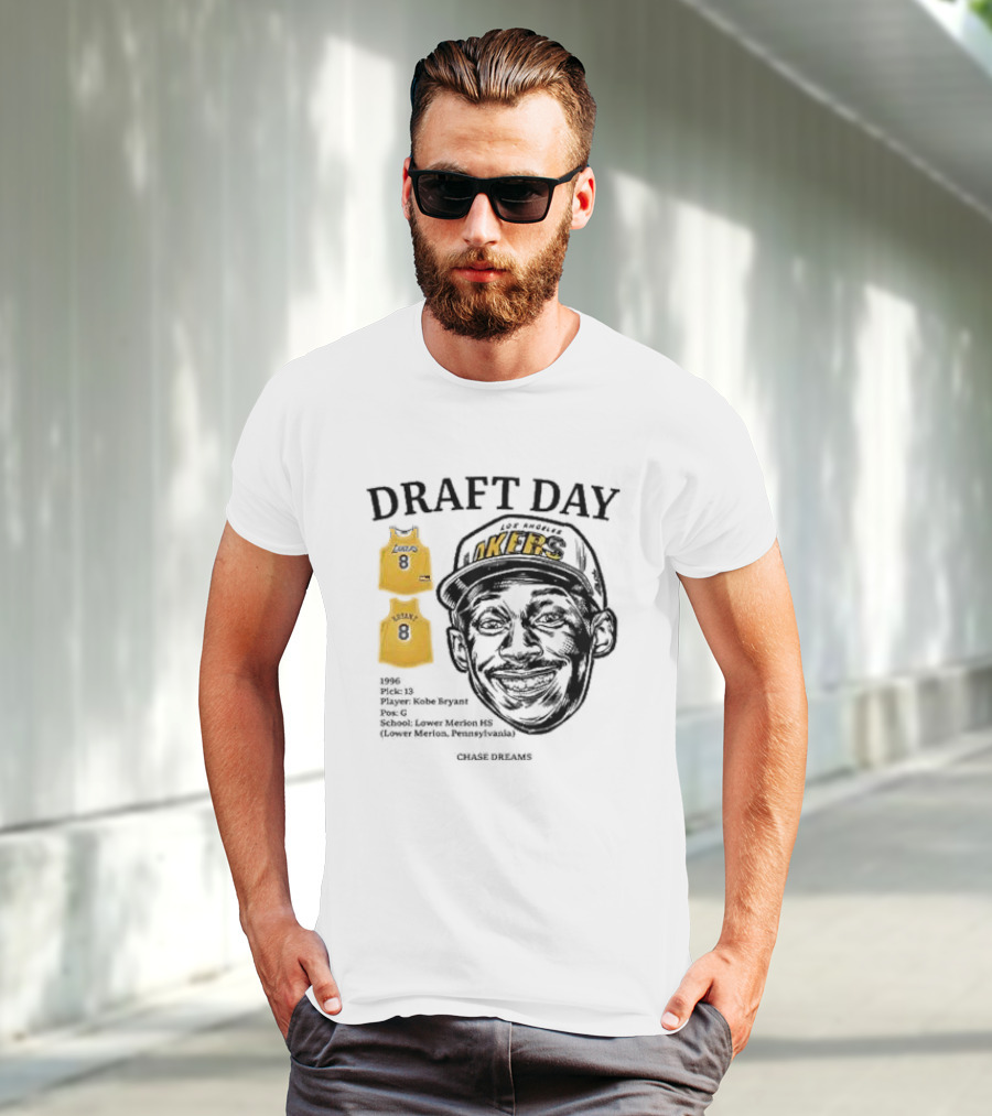 Draft Day 1996 Kobe Bryant Los Angeles Lakers Lower Merion Chase Dreams T-Shirt