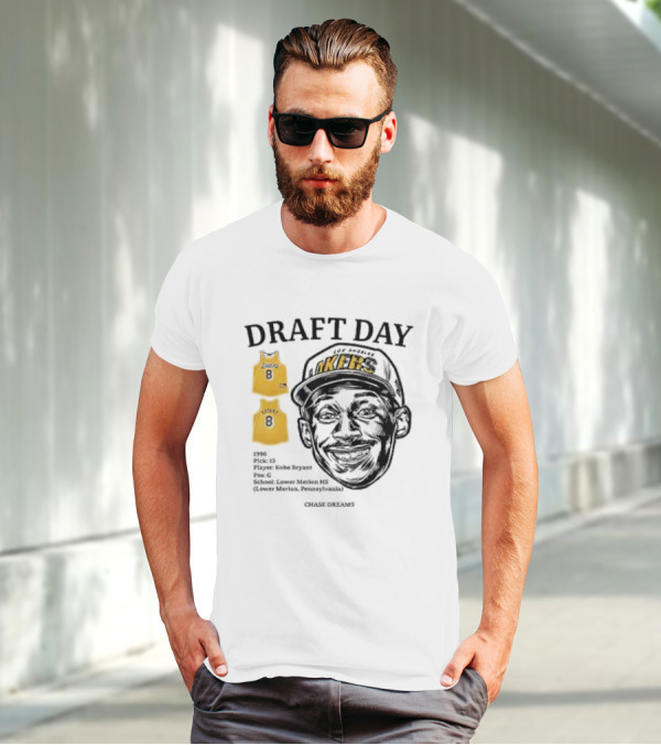 Draft Day 1996 Kobe Bryant Los Angeles Lakers Lower Merion Chase Dreams T-Shirt