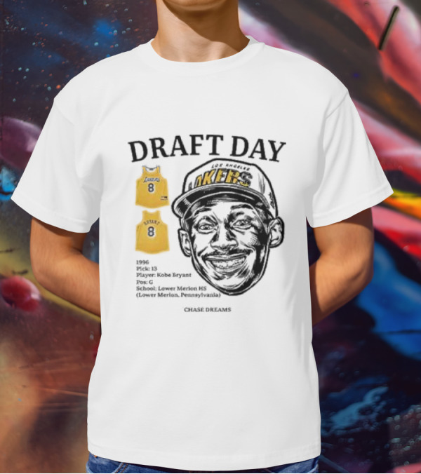 Draft Day 1996 Kobe Bryant Los Angeles Lakers Lower Merion Chase Dreams T-Shirt