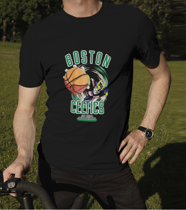 Boston Celtics My Hero Academia Basketball Collaboration T-Shirt