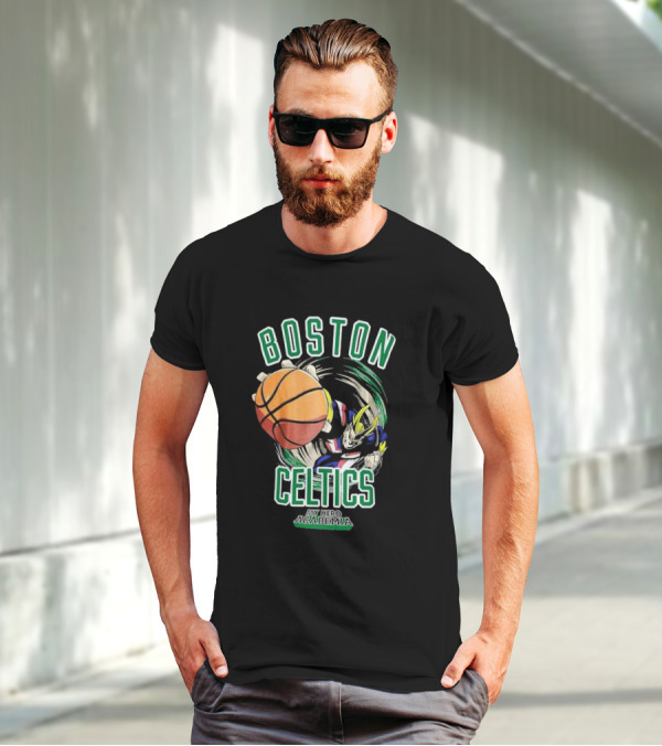 Boston Celtics My Hero Academia Basketball Collaboration T-Shirt