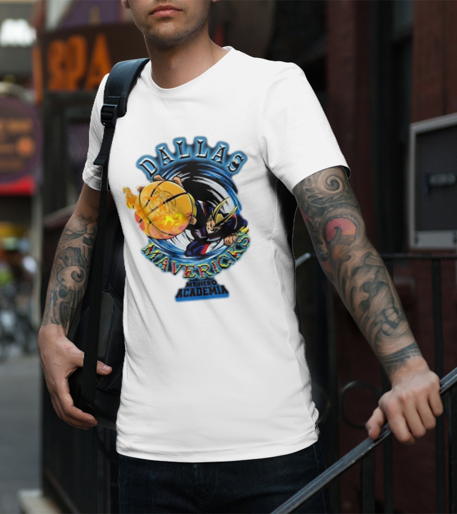 Dallas Mavericks My Hero Academia All Might NBA Collaboration T-Shirt
