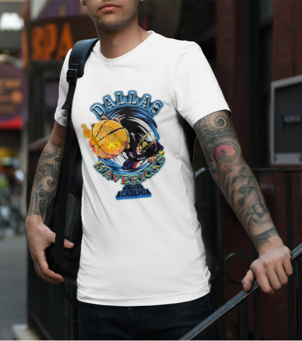 Dallas Mavericks My Hero Academia All Might NBA Collaboration T-Shirt